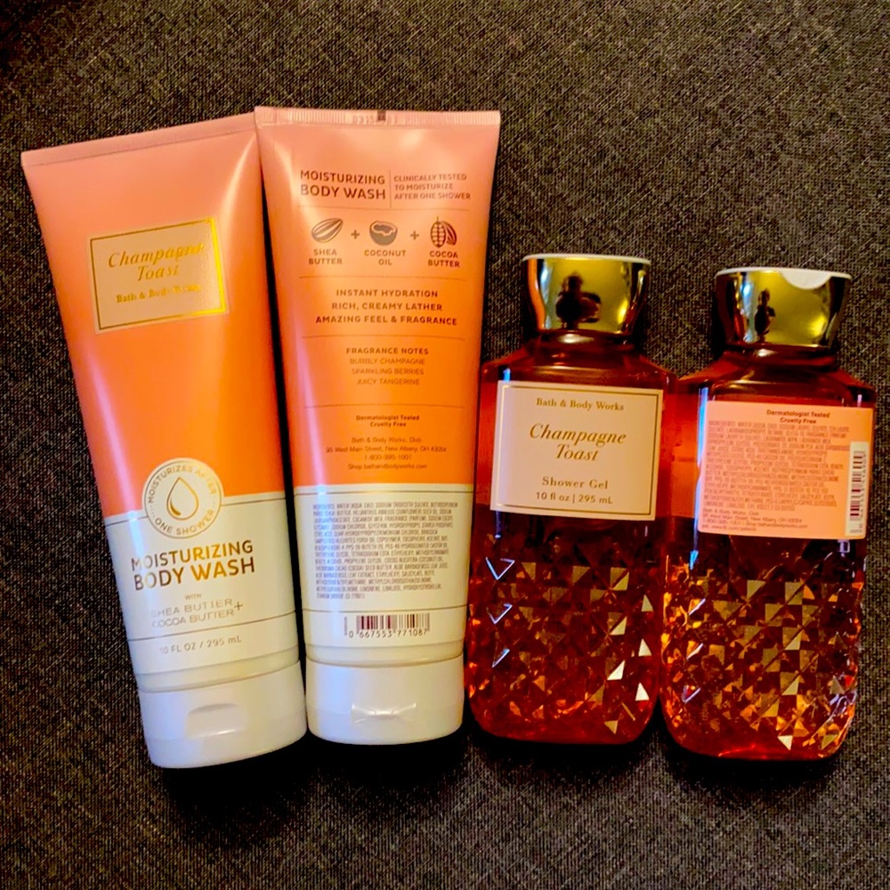 Champagne toast bath set